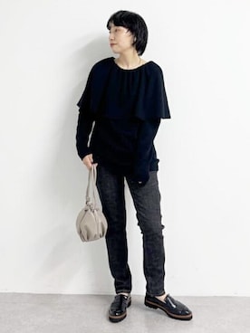 「BEARDSLEY」｜「アイテム（パンツ）」を使った、BEARDSLEYさん（レディース・157cm）の夏コーディネート