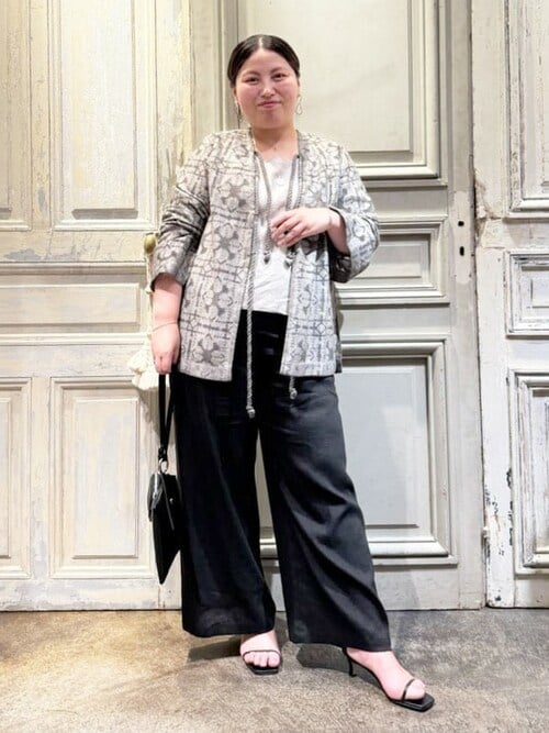 新作 BEARDSLEY(ビアズリー) ウエストリブリネンパンツ 枚数限定