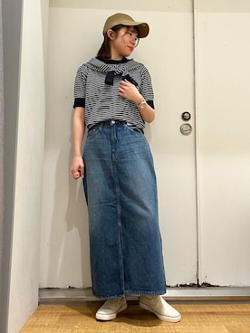 「セットアイテム」｜「アイテム（スリッポン）」を使った、ぞえちゃんさん（レディース・164cm）の春コーディネート