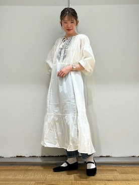 「コラボレーション」｜「アイテム（ワンピース/ドレス）」を使った、ぞえちゃんさん（レディース・164cm）の春コーディネート
