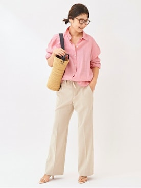 「plage（プラージュ）のアイテム（パンツ）」を使った、MYHさん（レディース・166cm）の冬コーディネート