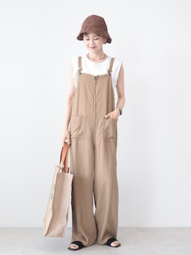 「AMERICAN HOLIC（アメリカンホリック）のアイテム（オールインワン・サロペット）」を使った、kana¨̮*さん（レディース・161cm）の夏コーディネート