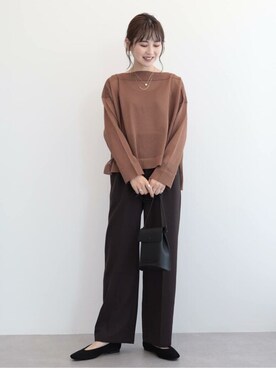 「AMERICAN HOLIC（アメリカンホリック）のウエストイージーストレートパンツ（その他パンツ）」を使った、kana¨̮*さん（レディース・161cm）の夏コーディネート