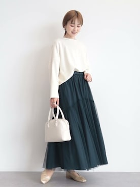 「リバーシブル」｜「アイテム（パンプス）」を使った、kana¨̮*さん（レディース・161cm）の夏コーディネート