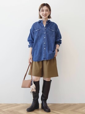 「アイテム（チャーム）」を使った、kana¨̮*さん（レディース・160cm）の秋コーディネート