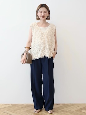 「アイテム（ベスト）」を使った、kana¨̮*さん（レディース・160cm）の秋コーディネート