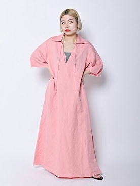 「アイテム（ワンピース、ピンク系）」を使った、kitajimaさん（レディース・149cm）の春コーディネート