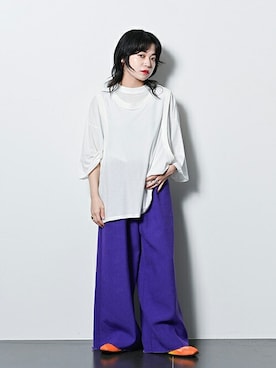 「FRUIT OF THE LOOM（フルーツオブザルーム）のアイテム」を使った、kitajimaさん（レディース・149cm）の夏コーディネート