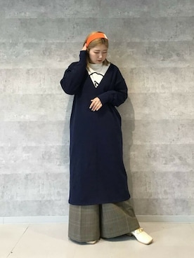 「アイテム（カチューシャ、オレンジ系）」を使った、ROSE BUD STAFFさん（レディース・165cm）の冬コーディネート