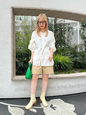 「piu comoda（ピュコモダ）のアイテム」を使った、ROSE BUD STAFFさん（レディース・152cm）の春コーディネート