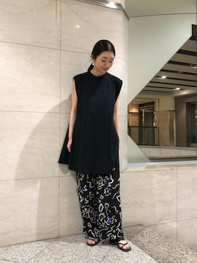 「mici（ミチ）のアイテム」を使った、ROSE BUD STAFFさん（レディース・154cm）の夏コーディネート