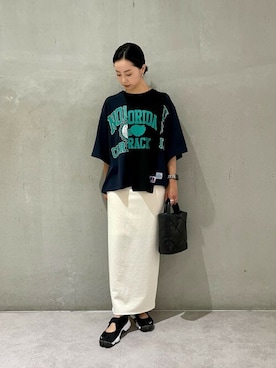 「ROSE BUD（ローズバッド）のアイテム（ショルダーバッグ）」を使った、ROSE BUD STAFFさん（レディース・162cm）の夏コーディネート