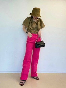 「piu comoda（ピュコモダ）のアイテム」を使った、ROSE BUD STAFFさん（レディース・164cm）の夏コーディネート