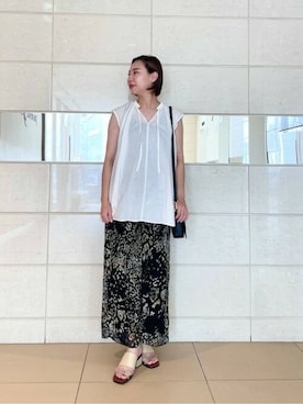 「PETA+JAIN（ペタアンドジェーン）のアイテム」を使った、ROSE BUD STAFFさん（レディース・160cm）の夏コーディネート