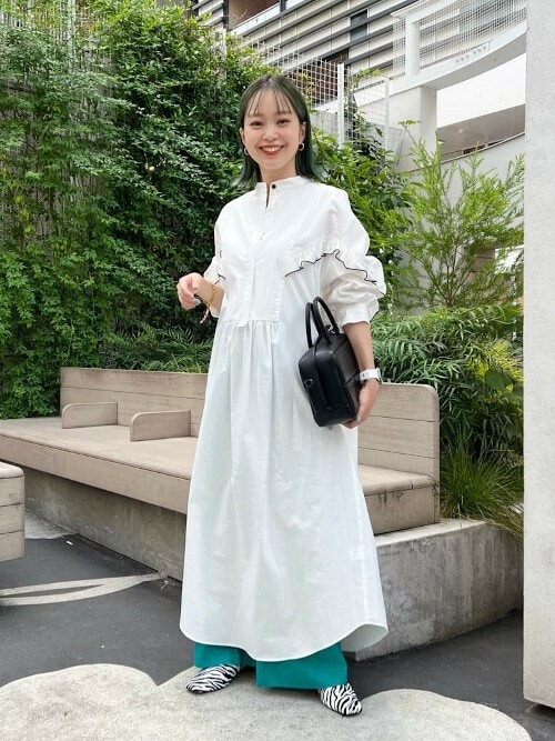 mici（ミチ）の「(mici)フリルシャツワンピース（ワンピース