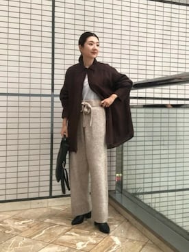 「アイテム（トップス、ブラウン系）」を使った、ROSE BUD STAFFさん（レディース・154cm）の秋コーディネート