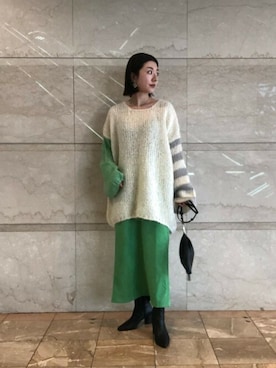 「mici（ミチ）のアイテム」を使った、ROSE BUD STAFFさん（レディース・154cm）の秋コーディネート