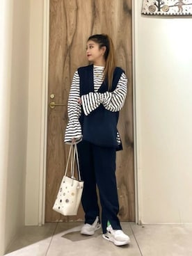 「marco masi（マルコマージ）のアイテム」を使った、ROSE BUD STAFFさん（レディース・154cm）の春コーディネート