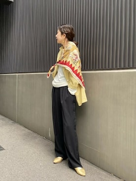 「アイテム（テーラードジャケット、イエロー系）」を使った、ROSE BUD STAFFさん（レディース・162cm）の春コーディネート