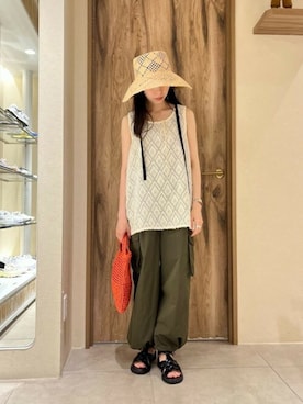 「Odds（オッズ）のアイテム（帽子）」を使った、ROSE BUD STAFFさん（レディース・155cm）の夏コーディネート
