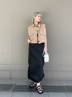 「CHIGNON（シニヨン）のアイテム（トップス）」を使った、ROSE BUD STAFFさん（レディース・155cm）の夏コーディネート