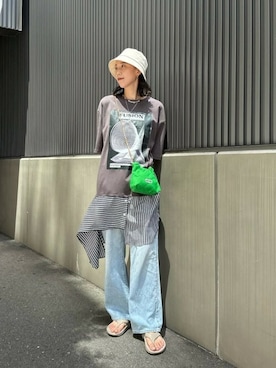 「ROSE BUD（ローズバッド）のアイテム（アクセサリー）」を使った、ROSE BUD STAFFさん（レディース・165cm）の夏コーディネート