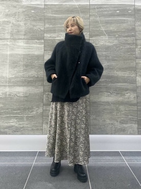 「mici（ミチ）のアイテム（その他アウター）」を使った、ROSE BUD STAFFさん（レディース・162cm）の冬コーディネート