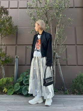 「アイテム（ベスト）」を使った、ROSE BUD STAFFさん（レディース・157cm）の冬コーディネート