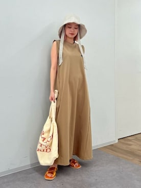 「ROSE BUD（ローズバッド）のアイテム（ハット）」を使った、ROSE BUD STAFFさん（レディース・152cm）の春コーディネート