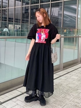 「ビーズバッグ」｜「アイテム（ワンピース/ドレス）」を使った、ROSE BUD STAFFさん（レディース・160cm）の春コーディネート