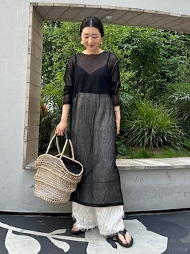 「CHIGNON（シニヨン）のアイテム（ワンピース/ドレス）」を使った、ROSE BUD STAFFさん（レディース・154cm）の夏コーディネート