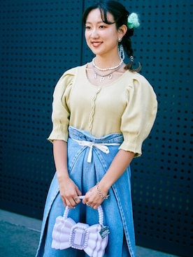 「mici（ミチ）のアイテム」を使った、ROSE BUD STAFFさん（レディース・153cm）の夏コーディネート