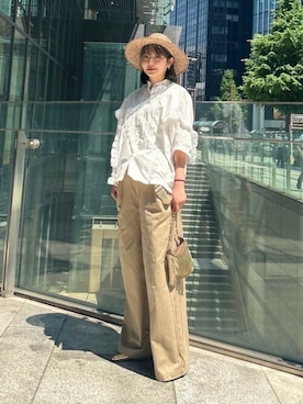 「mici（ミチ）のアイテム」を使った、ROSE BUD STAFFさん（レディース・163cm）の夏コーディネート