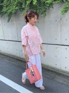「mici（ミチ）のアイテム」を使った、ROSE BUD STAFFさん（レディース・162cm）の夏コーディネート