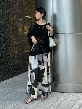 「ROSE BUD（ローズバッド）のアイテム（アクセサリー）」を使った、ROSE BUD STAFFさん（レディース・155cm）の夏コーディネート