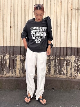 ジーンヘブンズ ローズバッド エンブロイダリーロゴ フリンジ スウェット ROSE BUD GENE HEAVENS ロゴ フリンジ スウェット