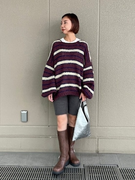 「mici（ミチ）のアイテム」を使った、ROSE BUD STAFFさん（レディース・160cm）の秋コーディネート