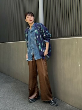 「CHIGNON（シニヨン）のアイテム（パンツ）」を使った、ROSE BUD STAFFさん（レディース・162cm）の秋コーディネート