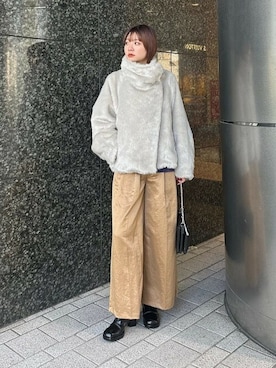 「mici（ミチ）のアイテム（その他アウター）」を使った、ROSE BUD STAFFさん（レディース・163cm）の冬コーディネート