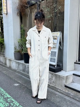 「アイテム（つなぎ/オールインワン）」を使った、ROSE BUD STAFFさん（レディース・162cm）の秋コーディネート