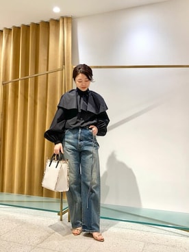 「Whim Gazette（ウィムガゼット）のアイテム（サロペット/オーバーオール）」を使った、wg_sato(Whim Gazette AOYAMA)さん（レディース・156cm）の春コーディネート