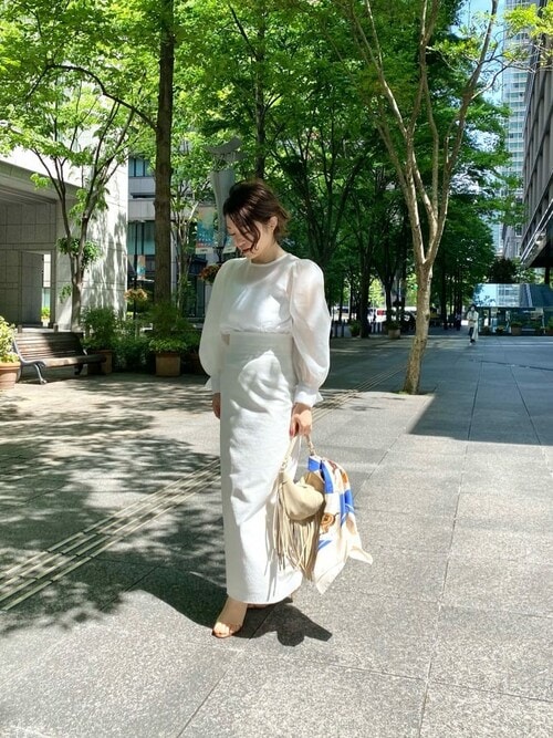 美品　ウィムガゼット　オーガンジーパフブラウス Whim Gazette(ウィム ガゼット)のオーガンジーパフブラウス通販