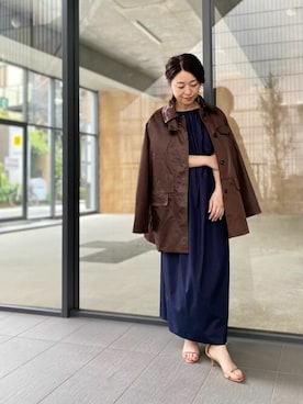 「Whim Gazette（ウィムガゼット）のアイテム（ブルゾン）」を使った、wg_sato(Whim Gazette AOYAMA)さん（レディース・156cm）の夏コーディネート