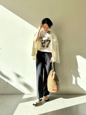 「ツイードジャケット」｜「アイテム（スリッポン）」を使った、wg_sato(Whim Gazette AOYAMA)さん（レディース・156cm）の冬コーディネート