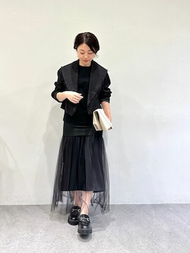「ビットローファー」｜「アイテム（その他アウター）」を使った、wg_sato(Whim Gazette AOYAMA)さん（レディース・156cm）の冬コーディネート