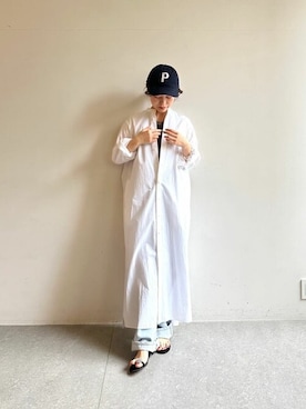 「Whim Gazette（ウィムガゼット）のアイテム（帽子）」を使った、wg_sato(Whim Gazette AOYAMA)さん（レディース・156cm）の冬コーディネート
