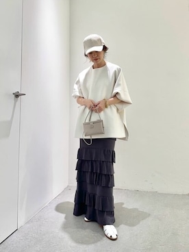 「Whim Gazette（ウィムガゼット）のアイテム（その他トップス）」を使った、wg_sato(Whim Gazette AOYAMA)さん（レディース・156cm）の冬コーディネート