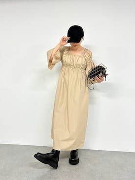 「Whim Gazette（ウィムガゼット）のアイテム（帽子）」を使った、wg_sato(Whim Gazette AOYAMA)さん（レディース・156cm）の夏コーディネート