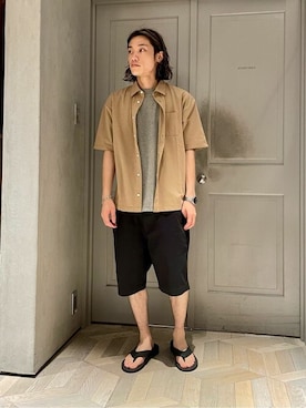 「NANO universe（ナノユニバース）のアイテム（チノパンツ）」を使った、NANO universeさん（メンズ・170cm）の夏コーディネート
