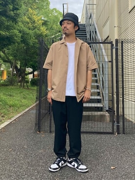 「NANO universe（ナノユニバース）のアイテム（スウェットパンツ）」を使った、NANO universeさん（メンズ・174cm）の夏コーディネート